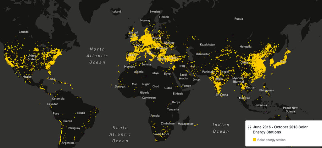 Global Inventory of Solar Energy Installations