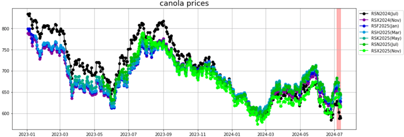 canola prices