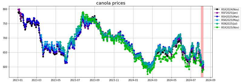 canola prices